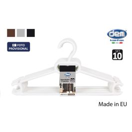 Set de 10 perchas de plástico Inde, 37x18.5 cm, colores variados (12 Cajas) Precio: 25.4999998. SKU: B12Z4YV5BB