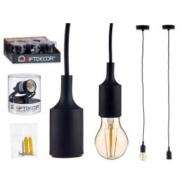 Lampara Colgante Plastico Negro Giftdecor 9CM (12 Unidades)