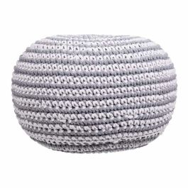 Puff Alexandra House Living Blanco Gris Poliestireno 45 x 30 x 45 cm