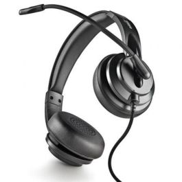 NGS VOX605USBC Auriculares Estéreo con Micrófono USB-C y Adaptador USB-A, Control Volumen, Diadema Acolchada Negros NGS VOX605USBC Auriculares Estéreo con Micrófono USB-C y Adaptador USB-A, Control Volumen, Diadema Acolchada Negros