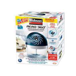 Rubson 96636 Recambio Deshumidificador Aero 360° 450 g para Exceso de Humedad Condensación Mal Olor Alergia Moho