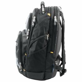 Targus Mochila Portátil Drifter II 16'' Acolchada, Soporte Lumbar, Múltiples Bolsillos y Base Resistente, Negra/Gris