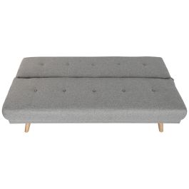 DKD Home Decor Sofá Cama Scandi de Poliéster y Rubberwood Gris 80 x 76 x 172 cm