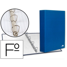 Liderpapel Carpeta 4 Anillas 40mm Folio Mixtas Azul Cartón Forrado Precio: 5.50000055. SKU: B1KCRPWGSA
