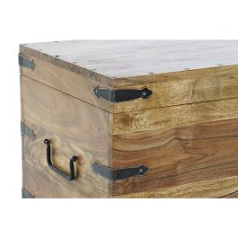 DKD Home Decor Baúl Colonial de Madera Maciza Acacia Natural 79x39x34 cm Hecho a Mano