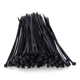 Edm Bridas negras de nylon 4,8 x 300 mm, alta calidad, resistentes a rayos UV y temperaturas de -40°C a 85°C, bolsa de 100 unidades