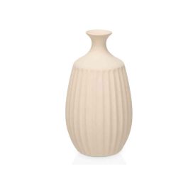 Jarrón Cerámica Cuello Estrecho 39 cm Beige - Giftdecor (2 Unidades) Jarrón Cerámica Cuello Estrecho 39 cm Beige - Giftdecor (2 Unidades)