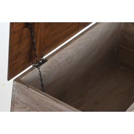 DKD Home Decor Arcón de Acacia Marrón Natural 90 x 40 x 40 cm Hecho a Mano con 1 Puerta