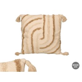 Giftdecor Cojín Rayas Bordado Marrón 45x45 cm - 100% Algodón, Relleno Poliéster (8 Unidades) Precio: 43.79000043. SKU: B1F937XHFQ