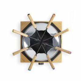 Livoo DOC287 Set de fondue eléctrica 800W 2L para 8 personas con termostato regulable y olla antiadherente sin PFAS