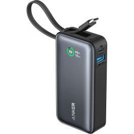 Anker A1259G11 PowerBank 545 Nano 10.000 mAh PD 30W con cable USB-C, negro para móvil/tablet