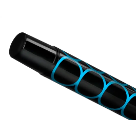 Belius Bolígrafo Legacy Aluminio Diseño Círculos Azul Cuerpo Negro Tinta Azul Caja Diseño