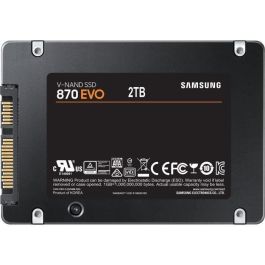 Samsung MZ-77E2T0B/EU Disco SSD 870 EVO 2TB SATA III 2.5 pulgadas - 560/530 MB/s Lectura/Escritura - Alta Fiabilidad Samsung MZ-77E2T0B/EU Disco SSD 870 EVO 2TB SATA III 2.5 pulgadas - 560/530 MB/s Lectura/Escritura - Alta Fiabilidad