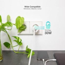 TOOQ CARGADOR DE PARED GaN USB-C/PD + USB-A/QC 30W TOOQ CARGADOR DE PARED GaN USB-C/PD + USB-A/QC 30W