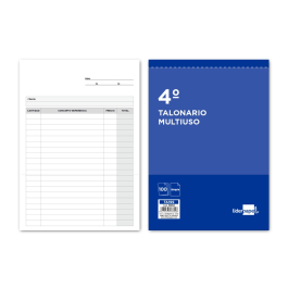Liderpapel T199 Talonario Multiusos Cuarto Original 144 x 210 mm Precio: 1.79000019. SKU: B1EJRTBBMT