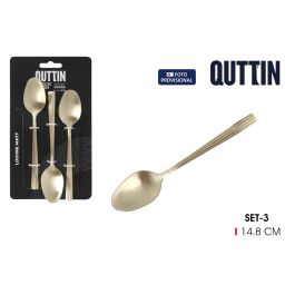 Inde Set 3 Cucharas de Postre Louvre Champagne Mate 14.8 cm (12 Cajas) Precio: 40.9222. SKU: B1GK4F26HT