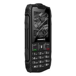 Hammer Rock - Teléfono Móvil Rugerizado IP68 Resistente Agua/Polvo 2.4", Dual SIM, Batería 1800 mAh, Linterna Potente, MicroSD 32 GB, Color Negro