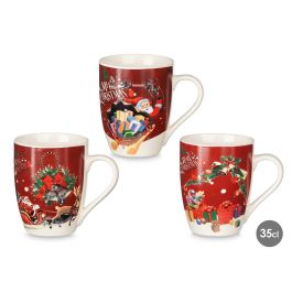 Krist+ Taza de Navidad de Porcelana Roja con Diseño de Trineo, 350 ml, Surtido Aleatorio - 11.5x10.4x8.3 cm (36 Unidades) Precio: 57.49999981. SKU: B1KH2VW2CB