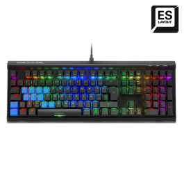 SHARKOON SKILLER SGK60 Teclado Mecánico Gaming USB QWERTY Español Negro con Switches Rojos PBT