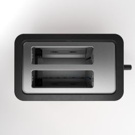 Aiwa ABT-1000 Tostadora Eléctrica, 1000W, 2 Ranuras, Acero Inoxidable, Diseño Moderno y Compacto, Funciones Descongelar y Recalentar, Modelo KOTAN