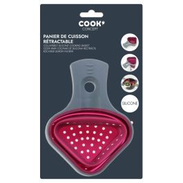 Cesta para cocinar de silicona retráctil