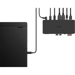 ASUS DC500 Triple 4K Thunderbolt 4 Dock USB-C con 96W Power Delivery, Soporte para 3 Monitores y Lector de Tarjetas