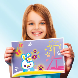 Canal Toys AIR 015 Kit de Creación de Carteles con Aerógrafo Electrónico, Plantillas y Rotuladores