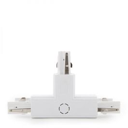 Conector T Carril Trifásico Blanco Conector T Carril Trifásico Blanco
