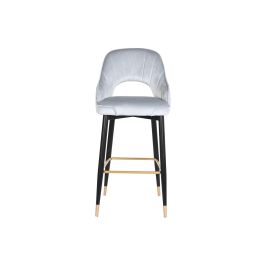 DKD Home Decor Taburete Moderno Gris Negro 53 x 109 x 48 cm (2 Unidades)