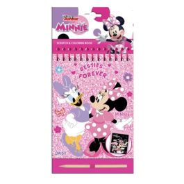 Cerdá Set de Papelería Scratch Book Minnie Rosa para Niños de 3+ Años (14x20.5 cm)