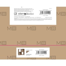 Inde Estantería Cubo 4 Compartimentos con Patas de Metal 60x29x72 cm