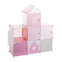 Atmosphera Pink Castle - Columna de almacenamiento infantil rosa, blanco, gris - 95.5 x 32 x 109 cm Precio: 54.68999987. SKU: S7907921