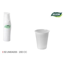 Set de 50 vasos blancos 200 cc Algon (18 Unidades) Precio: 19.49999942. SKU: B14N995WPJ