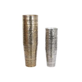 DKD Home Decor Jarrón Moderno de Aluminio Colección Luvato, Set de 2 piezas, Acabado Dorado y Plateado, 106 cm de Alto, 31x31 cm Base Precio: 261.89000057. SKU: B17G5ME95V