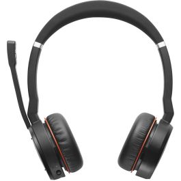 Jabra Evolve 75 SE UC Auriculares Diadema Inalámbricos y Alámbricos para Llamadas/Música con Cancelación de Ruido Negro