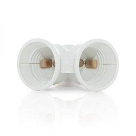 Adaptador de Casquillo E27 a 2x E27 para Doble Bombilla