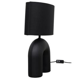 Home Deco Factory Lámpara Archi Cerámica Negra Colección Lounge