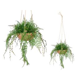 Maceta de Barro para Helecho Colgante Ibergarden 27x36x17 cm - Marrón/Verde (8 Unidades) Precio: 42.50000007. SKU: B13NWPR3MN