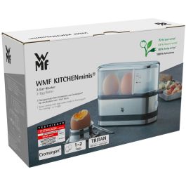 WMF 0415020011 2-Eierkocher, Cocedor de Huevos para 2 Huevos, Acero Inoxidable, Negro, 250W