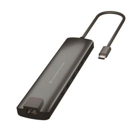 Conceptronic Adaptador USB Tipo C a HDMI, Ethernet, USB 3.2 y Lector de Tarjetas SD/MicroSD, Aluminio Negro/Plata Precio: 50.69000002. SKU: S8425872