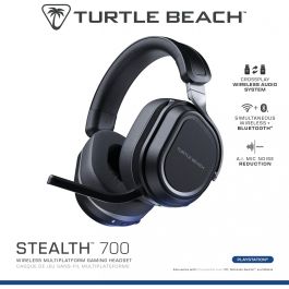 Turtle Beach TUR0731855031009 Auriculares Gaming Inalámbricos Stealth™ 700P Gen3 PS5 PS4 PC Móvil Bluetooth 80h Negro