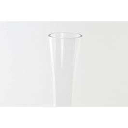 DKD Home Decor Jarrón Básicos de Cristal Transparente 9.5x11.5x60 cm Hecho a Mano - Pack 4 Unidades