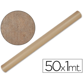 Liderpapel Papel Kraft Marron Rollo 50x1 mt Alta Resistencia 65 g/m² para Embalaje