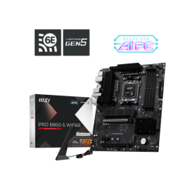 MSI 911-7E80-002 Placa base PRO B850-S WIFI6E AMD Socket AM5 ATX DDR5 Wi-Fi 6E 2.5G Ethernet para PC