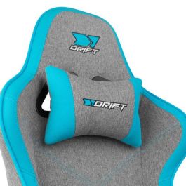 DRIFT DR90 PRO Silla Gamer para PC, Asiento Acolchado, Reposabrazos 2D, Respaldo Reclinable, Color Azul y Gris