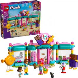 LEGO 42649 Tienda de Golosinas Heartlake City Friends, Set de Construcción con Minipersonajes y Gato para Niñas +6 Años