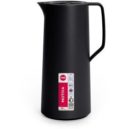 Emsa Motiva Quick Press - Termo de Acero Inoxidable 1 L, Negro