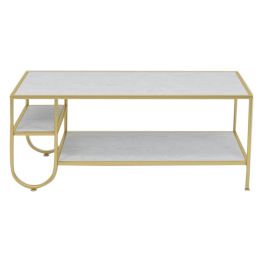 Mesa Centro Glam DKD Home Decor Dorado Blanco 55 x 45 x 110 cm