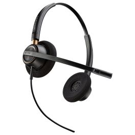 HP Poly Auriculares Binaurales EncorePro 520 con Desconexión Rápida (89434-02), Diadema, Alámbrico, Llamadas/Música