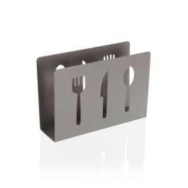 Servilletero Cubiertos Metálico Gris Versa 4.5x10x15 cm (2 Unidades) Precio: 4.49999968. SKU: B1DCC7K92M